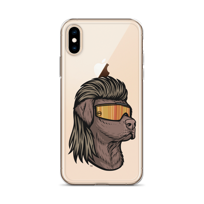 Chocolate Lab Mullet iPhone Case - Clear