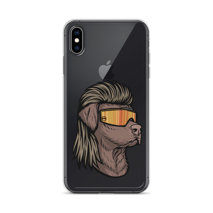 Chocolate Lab Mullet iPhone Case - Clear