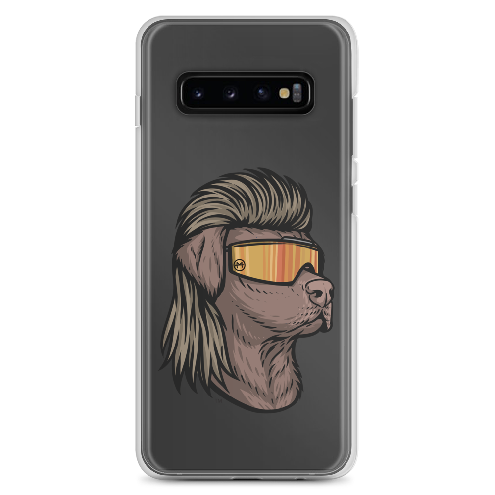 Chocolate Lab Mullet Samsung Case - Clear