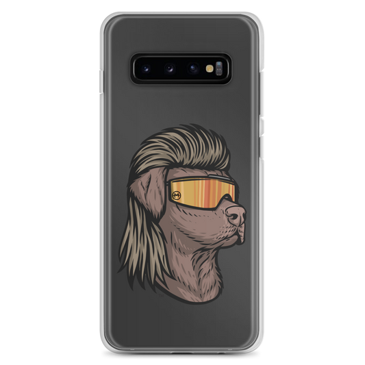 Chocolate Lab Mullet Samsung Case - Clear