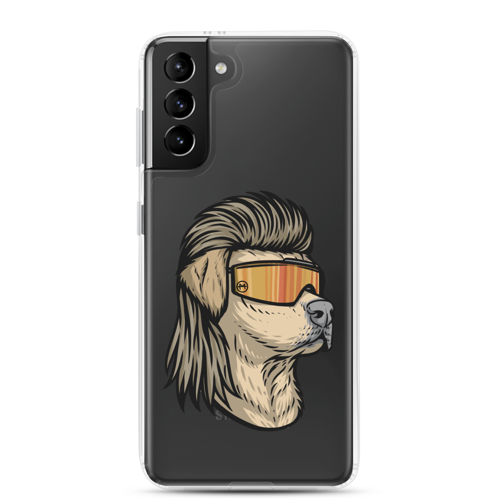 Yellow Lab Mullet Samsung Case - Clear