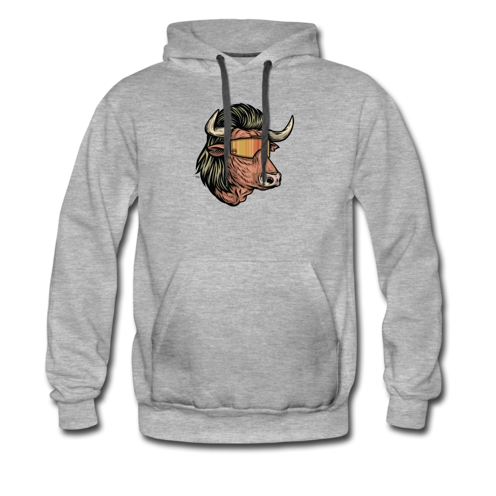 Bull Mullet Premium Hoodie - heather gray