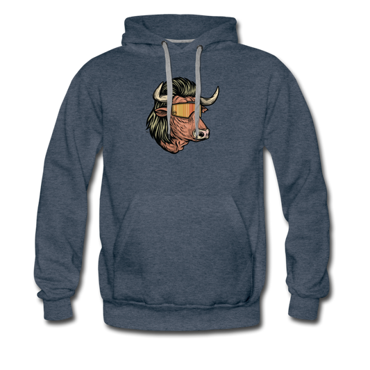 Bull Mullet Premium Hoodie - heather denim