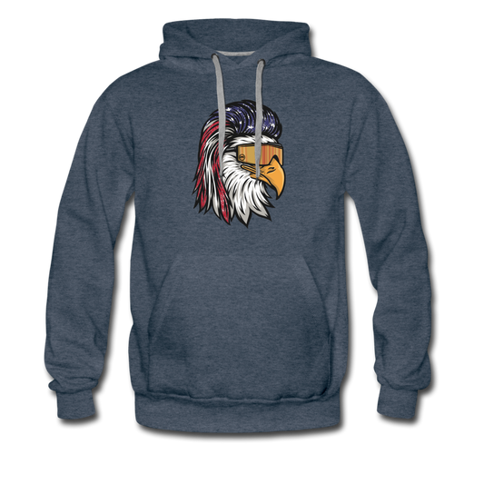 Eagle Mullet USA Premium Hoodie - heather denim