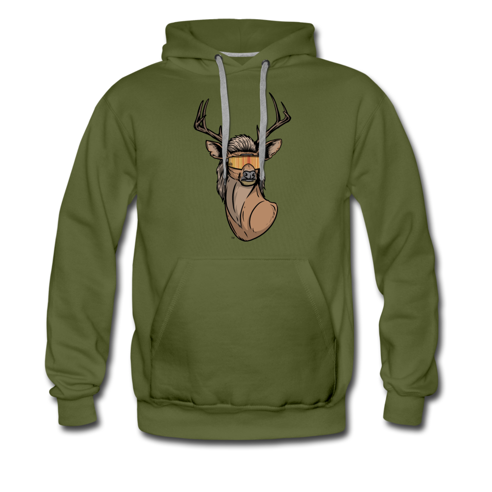 Deer Mullet 2.0 Premium Hoodie - olive green