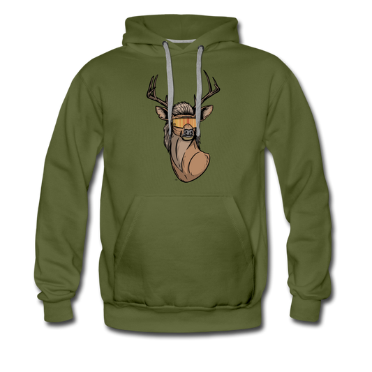 Deer Mullet 2.0 Premium Hoodie - olive green