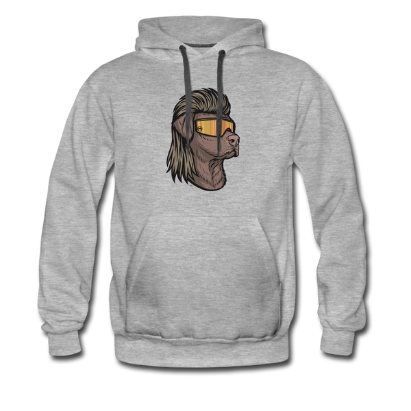 Chocolate Lab Mullet Premium Hoodie - heather gray