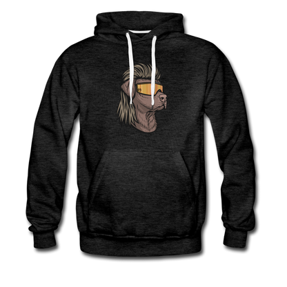 Chocolate Lab Mullet Premium Hoodie - charcoal gray