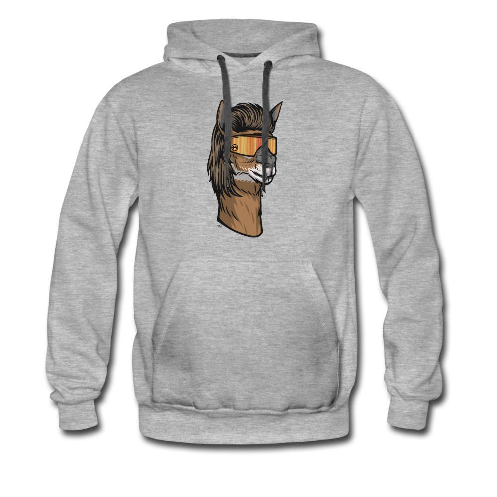 Llama Mullet Premium Hoodie - heather gray