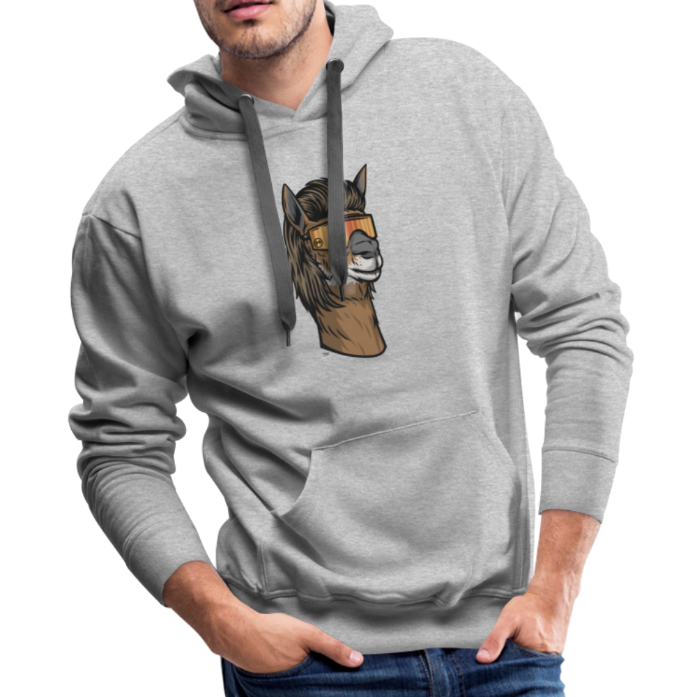 Llama Mullet Premium Hoodie - heather gray