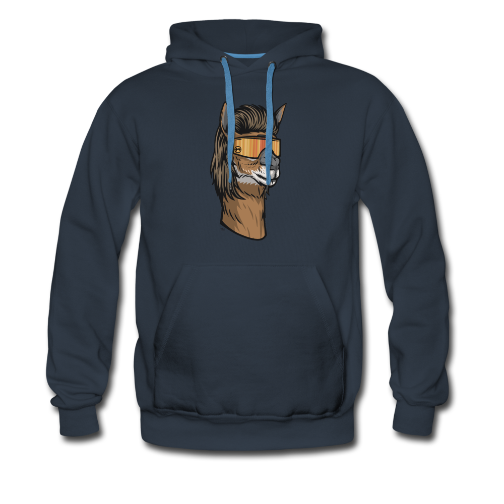 Llama Mullet Premium Hoodie - navy