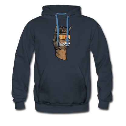Llama Mullet Premium Hoodie - navy