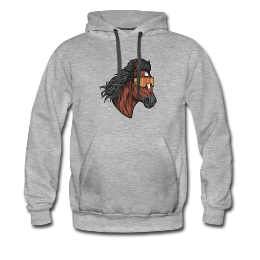 Horse Mullet Premium Hoodie - heather gray