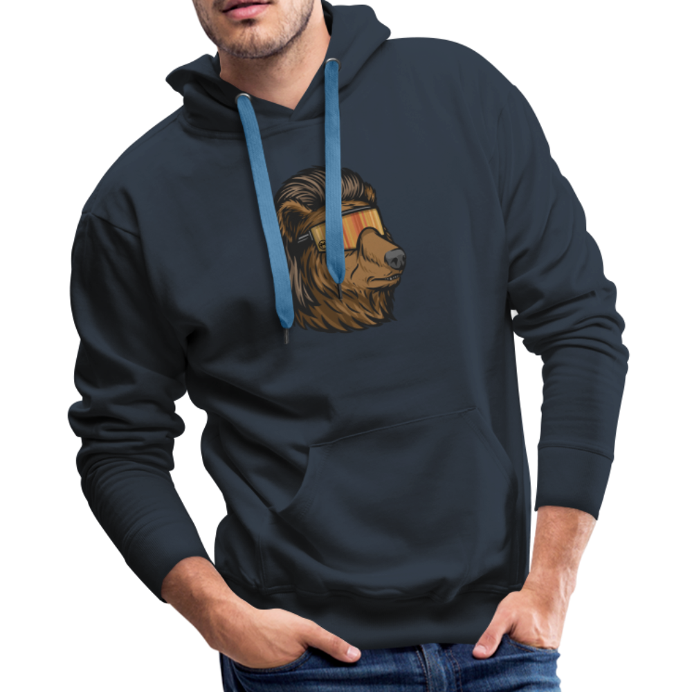 Bear Mullet Premium Hoodie - navy