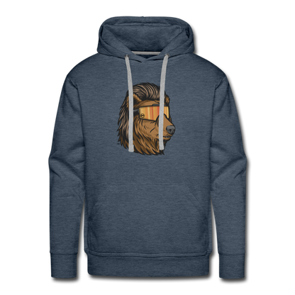 Bear Mullet Premium Hoodie - heather denim
