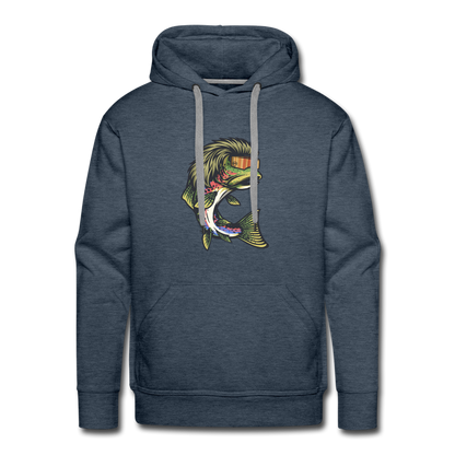 Trout Mullet Premium Hoodie - heather denim