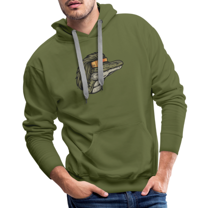 Gator Mullet Premium Hoodie - olive green
