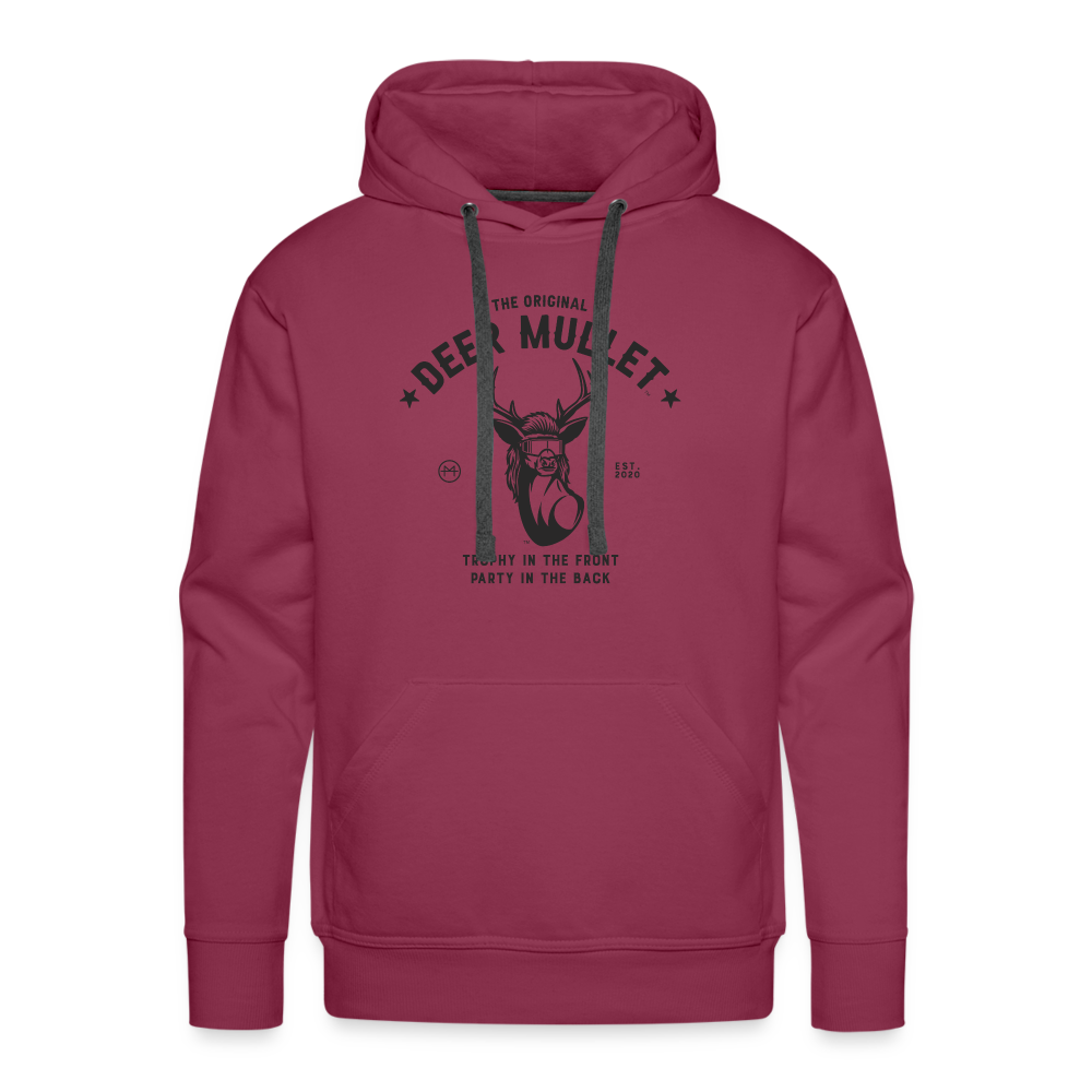 The Original Deer Mullet Motto Premium Hoodie - burgundy