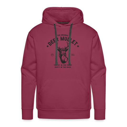 The Original Deer Mullet Motto Premium Hoodie - burgundy