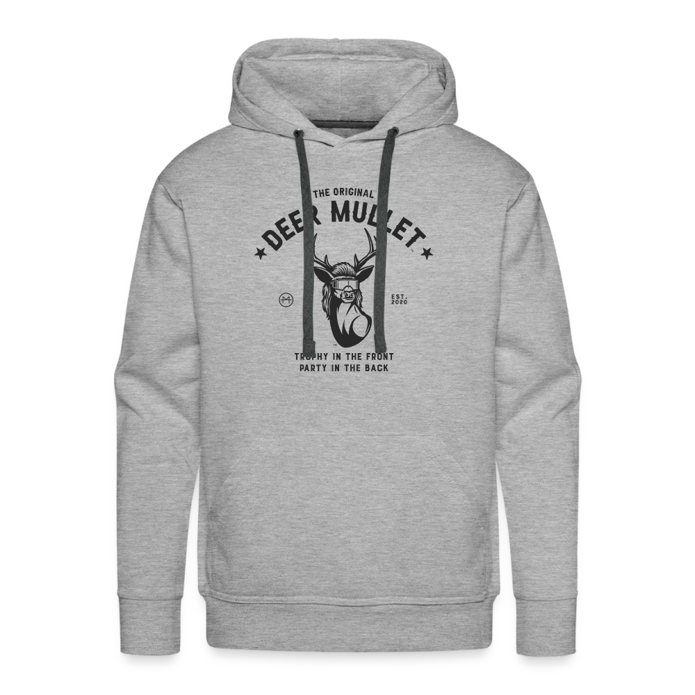 The Original Deer Mullet Motto Premium Hoodie - heather grey