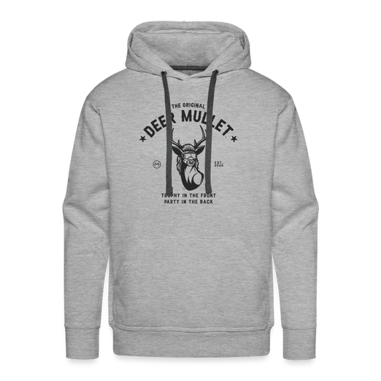 The Original Deer Mullet Motto Premium Hoodie - heather grey