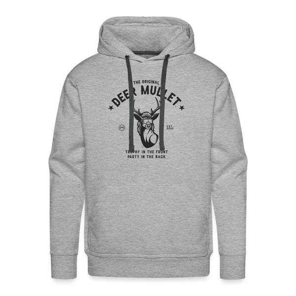 The Original Deer Mullet Motto Premium Hoodie - heather grey